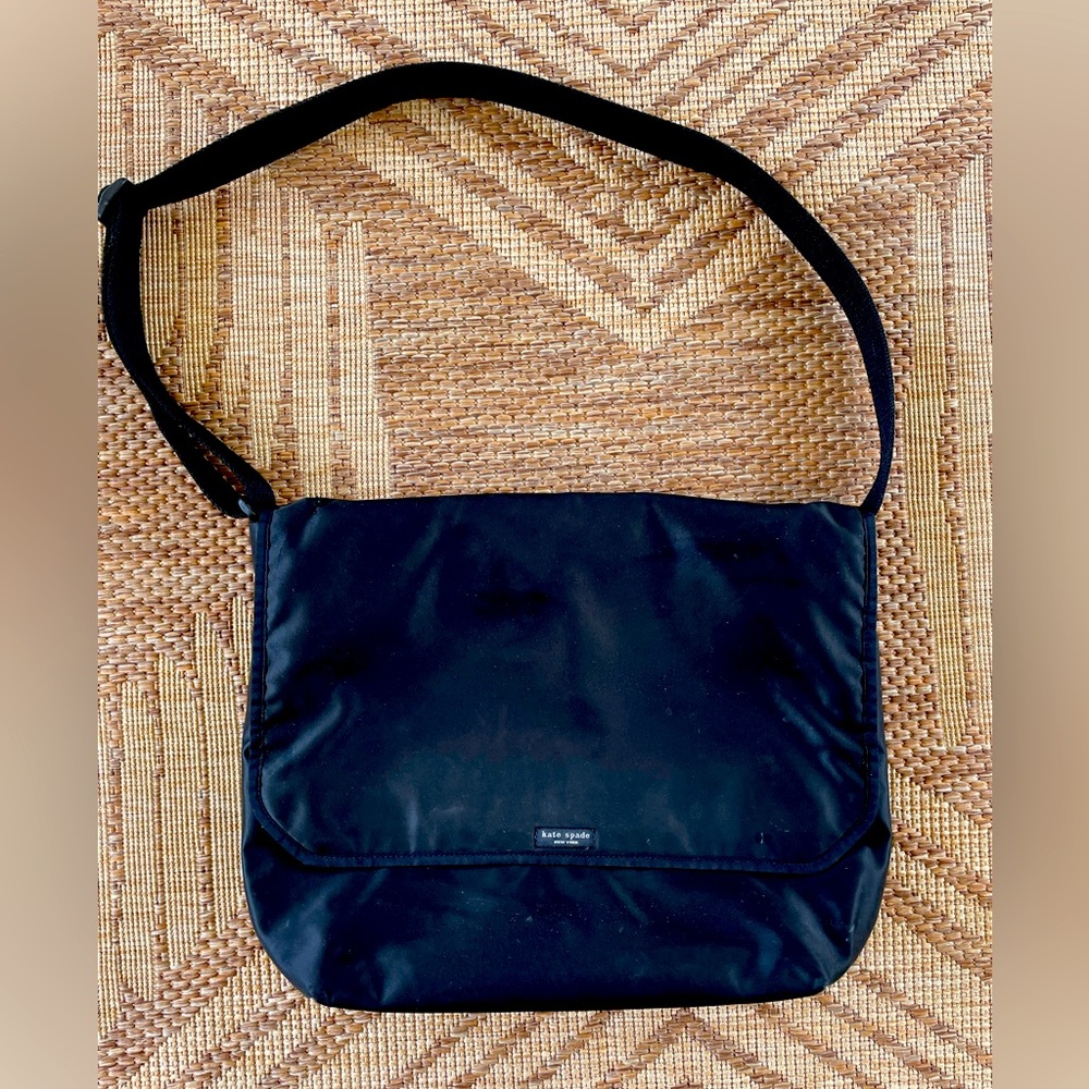 Kate Spade Black Nylon Messenger Bag